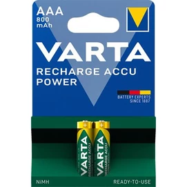 Tölthető elem, AAA mikro, 2x800 mAh, előtöltött, VARTA &quot;Power&quot;