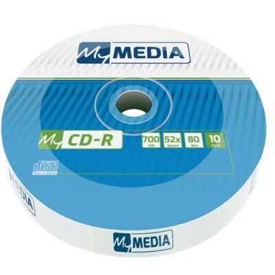 CD-R lemez, 700MB, 52x, 10 db, zsugor csomagolás, MYMEDIA