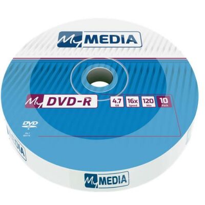 DVD-R lemez, 4,7 GB, 16x, 10 db, zsugor csomagolás, MYMEDIA