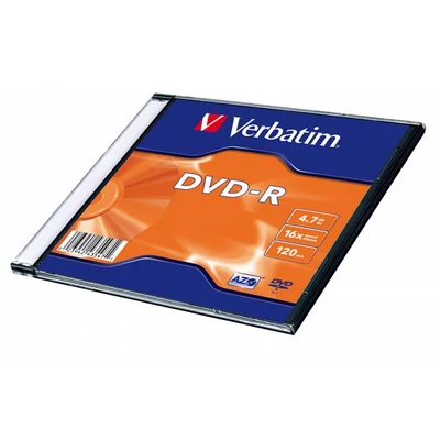 DVD-R lemez, AZO, 4,7GB, 16x, 1 db, vékony tok, VERBATIM
