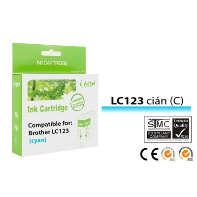 Utángyártott BROTHER LC123 Tintapatron cián - BRAND