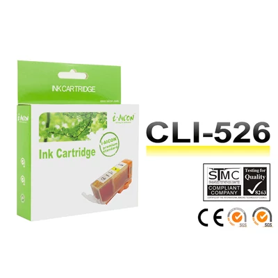 Canon -hoz,  CLI-526 Y (sárga) utángyártott tintapatron !CHIPES! ~450 oldalas (cli526y)