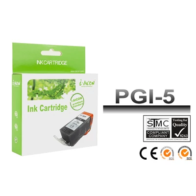 Canon -hoz,   PGI5BK, PGI-5BK !CHIPES! fekete  utángyártott tintapatron (~360 oldalas)