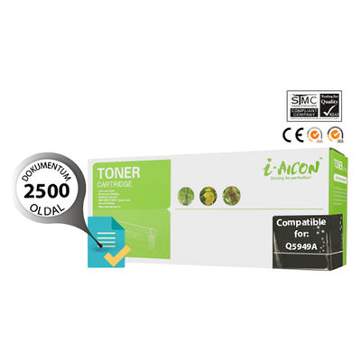HP -hez,  Q5949A (Nr. 49A) fekete utángyártott toner (~2500 oldalas)