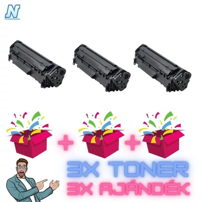 Xerox -hoz 3020/3025 fekete ►3DB◄ UTÁNGYÁRTOTT toner + ►3DB meglepetés◄ (3X~1500 oldal) 106R02773