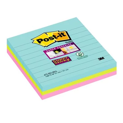 Öntapadó jegyzettömb, vonalas, 3x70 lap, 101x101 mm, 3M POSTIT 