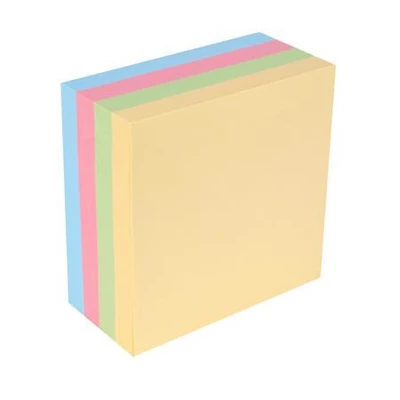 Öntapadó jegyzettömb, 75x75 mm, 400 lap, VICTORIA OFFICE, pasztell
