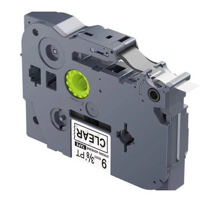 Utángyártott BROTHER TZeS121 szalagkazetta 9mm x 8m átlátszó alapon fekete