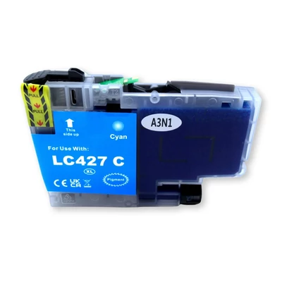 Utángyártott BROTHER LC427C Tintapatron cián -
