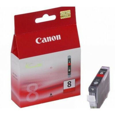 Canon® CLI-8R eredeti piros tintapatron, ~500 oldal (cli8)