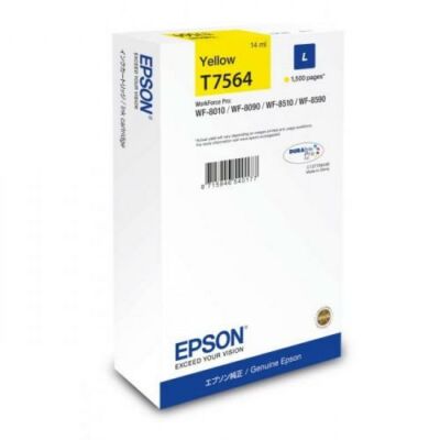 Epson T7564 eredeti sárga tintapatron, ~1500 oldal