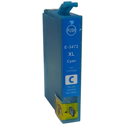 Utángyártott EPSON T3472 Tintapatron cián -