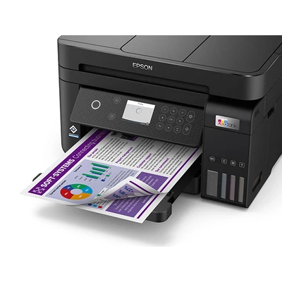 Epson EcoTank L6270 multifunkciós, wifis, hálózati, beépített tartályos, SZÍNES TINTASUGARAS nyomtató►(Színes, Tintasugaras, A4-es, kétoldalas nyomtatás, multifunkciós, ADF,  Hálózatos,WiFi-s)