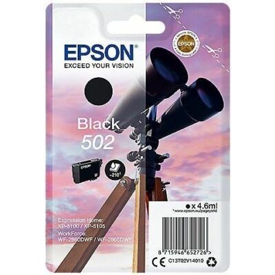 Epson Nr.502 eredeti fekete tinta (C13T02V14010) 4,6ml (≈210 oldal)