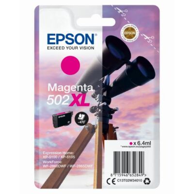 Epson Nr.502XL eredeti magenta tintapatron (C13T02W34010) 6,4ml (≈470 oldal)