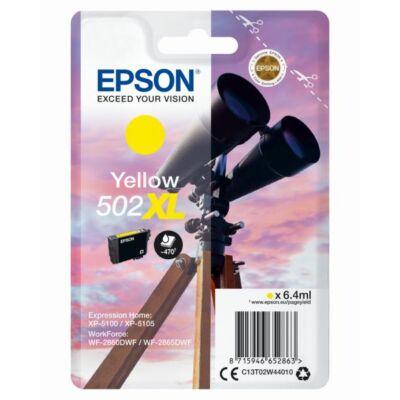 Epson Nr.502XL eredeti sárga tinta (C13T02W44010) 6,4ml (≈470 oldal)