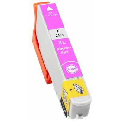 Epson -hoz T2436 világos magenta (LM) utángyártott tintapatron (24XL) (≈ 740oldal)