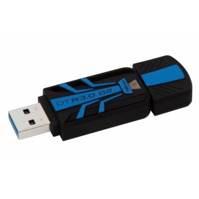 Pendrive, 16GB, USB 3.0, KINGSTON "DT R30", kék-fekete ►120/50MB/sec