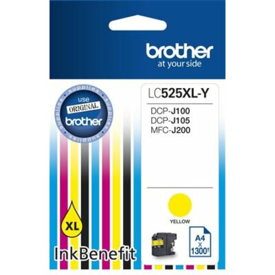 Brother LC525 sárga eredeti tintapatron (1300 oldal)