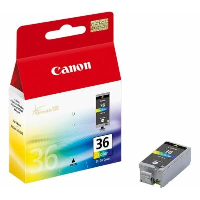 Canon® CLI-36 eredeti színes tintapatron, ~110 oldal (cli36)