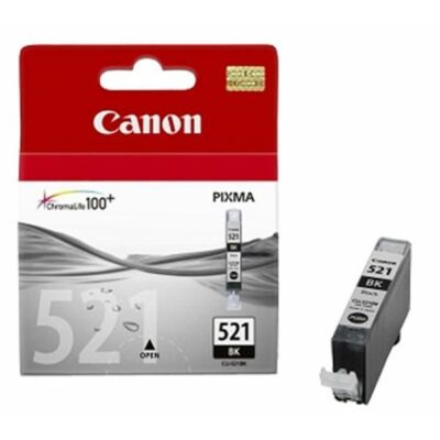 Canon® CLI-521Bk eredeti fekete tintapatron, ~300 oldal (cli521 vékony fekete)