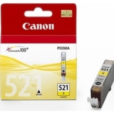 Canon® CLI-521Y eredeti sárga tintapatron, ~300 oldal (cli521)