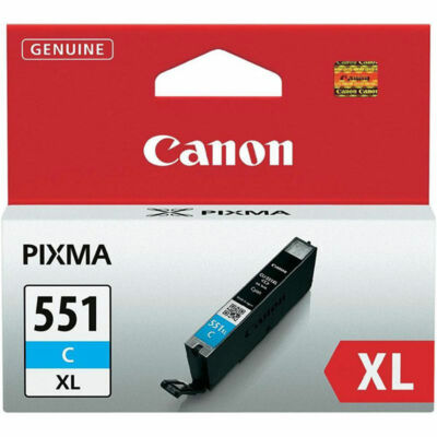 Canon® CLI-551C XL eredeti cián tintapatron, ~660 oldal (cli551xl)