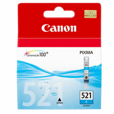 Canon® CLI-521C eredeti cián tintapatron, ~300 oldal (cli521)
