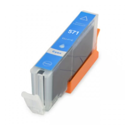 Canon -hoz, ™ CLI-571XL C (cián) CHIPES utángyártott tintapatron (~715 oldal, 13ml)