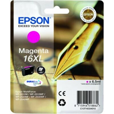 Epson T16334010 magenta (No. 16XL) eredeti tintapatron (≈450oldal)