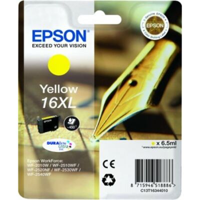 Epson T16344010 sárga (No. 16XL) eredeti tintapatron (≈450oldal)