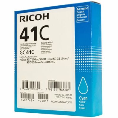 Ricoh GC41C cián gélpatron, ~2200 oldal (405762)