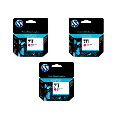 HP Nr.711 (CZ135A) eredeti magenta tintapatron triopakk, ~2610 oldal