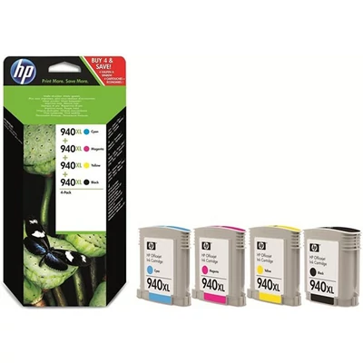 HP Nr.940XL (C2N93A) eredeti (fekete-cián-magenta-sárga) tintapatron multipakk, ~6400 oldal