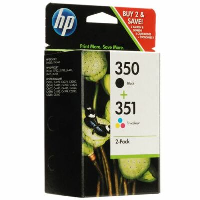 HP Nr.350/351 (SD412EE) eredeti (fekete-színes) tintapatron multipakk, ~370 oldal