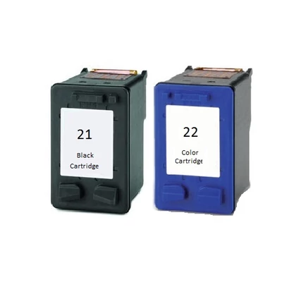 HP -hez 2db-os Nr.21XL/22XL (C9351C/C9352C) utángyártott (fekete-színes) tintapatron PAKK, ~1285 oldal