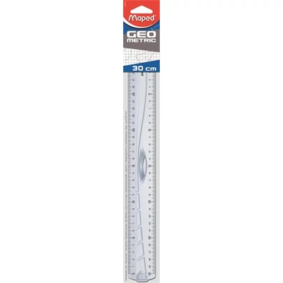 Vonalzó, műanyag, 30 cm, MAPED 