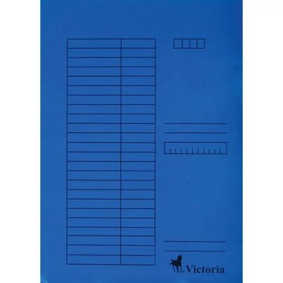 Pólyás dosszié, karton, A4, VICTORIA OFFICE, kék
