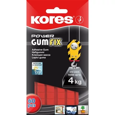 Gyurmaragasztó, 60 kocka/csomag, extra erős, KORES 