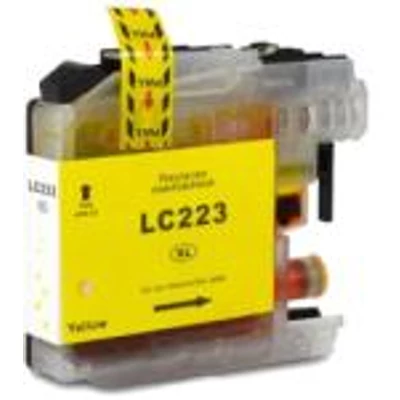 Brother -höz LC223 Y (sárga) utángyártott tintapatron (~550 oldalas)