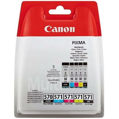 Canon® PGI-570/CLI-571 eredeti 5db-os tintapatron multipakk, ~1674 oldal*