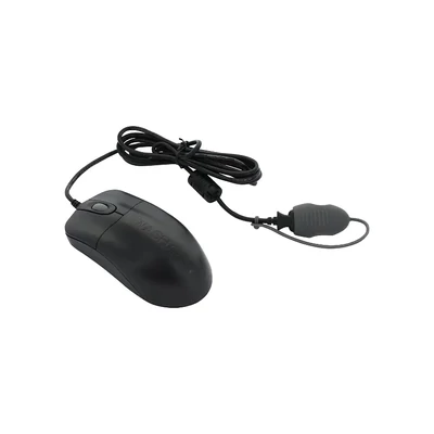Vizálló, mosható, antibakterialis optikai egér, vezetékes, USB (SEAL SHIELD™ SILVER STORM™, fekete)