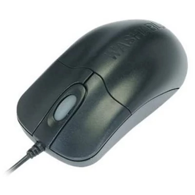 Vizálló, mosható, antibakterialis optikai egér, vezetékes, USB (SEAL SHIELD™ SILVER STORM™, fekete)