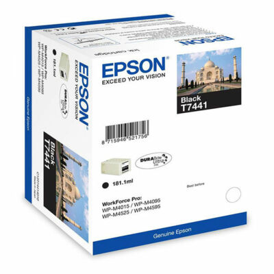 Epson T7441 eredeti fekete tintapatron, ~10000 oldal