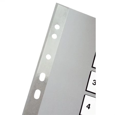 Regiszter, műanyag, A4, 1-10, ESSELTE,szürke