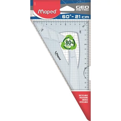 Háromszög vonalzó, műanyag, 60°, 21 cm, MAPED 