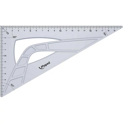 Háromszög vonalzó, műanyag, 60°, 21 cm, MAPED 