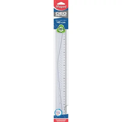 Vonalzó, műanyag, 40 cm, MAPED 