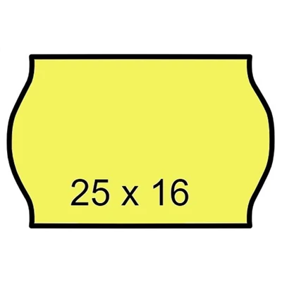 Árazószalag, 25x16 mm, citrom