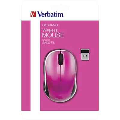 Egér, vezeték nélküli, optikai, közepes méret, USB, VERBATIM 